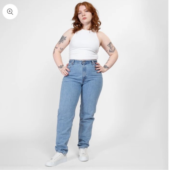 VINTAGE WOMENS LEVI’S 550 RELAXED FIT TAPERED LEG CLASSIC 100% COTTON HI RISE 16 - Picture 8 of 16